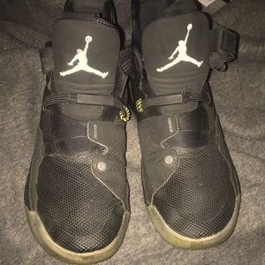 Jordan XXXIII’s worn once U.S. size 11.